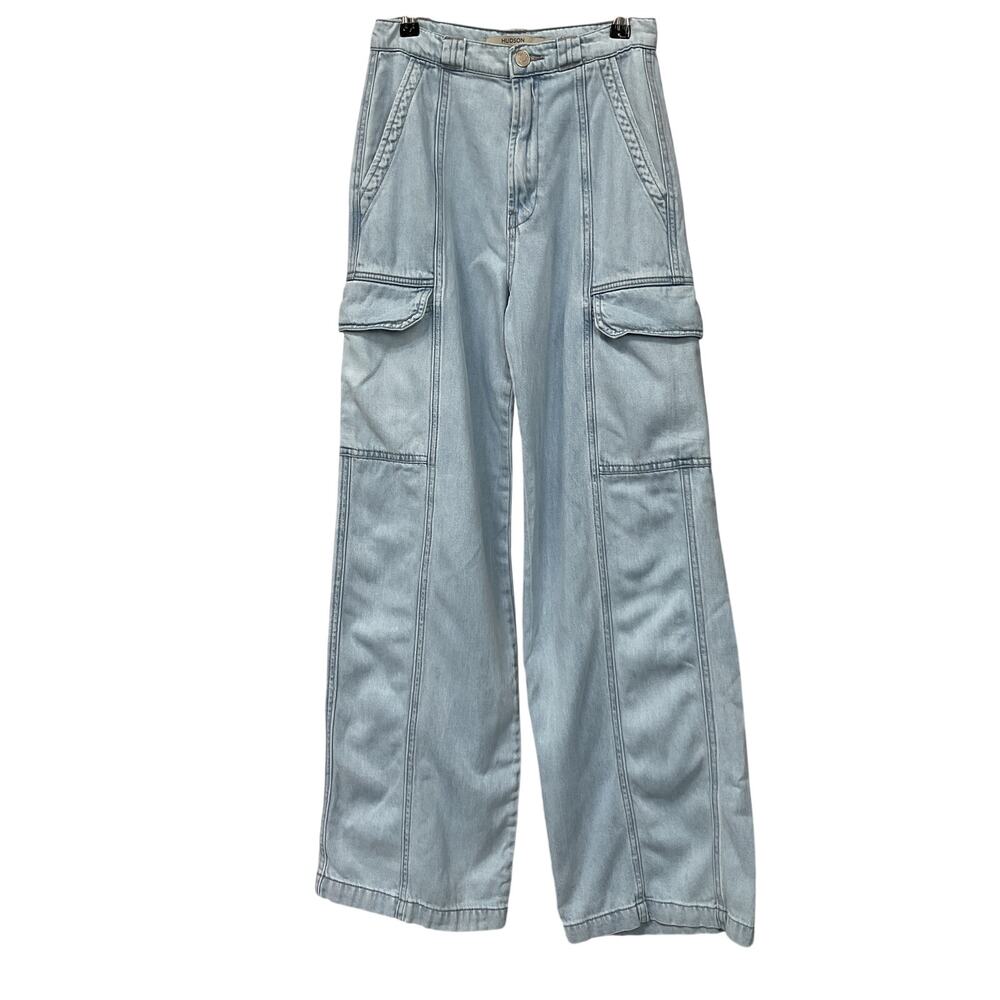 Hudson High Rise Blue Cargo Size 25 Denim Jeans - Picture 2 of 6